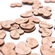 Wooden Love Heart Wedding Table Scatters Mini DIY Party Decorations Rustic Craft