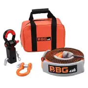 Recovery Tow Strap Kit: 3" x 30' Tow Strap + 1 Hitch Receive + Shackle