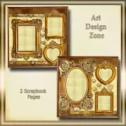 Romantic Ornate Frames make for Striking Scrapbook Pages