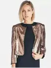 TED BAKER LONDON WOMEN'S JACKET BLUBELE CROP SEQUIN BOMPER RT $548 Ted 0 US 2