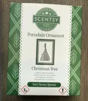 New Scentsy Porcelain Christmas Tree Ornament In Very Snowy Spruce