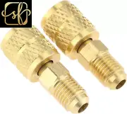 R410A Straight Swivel Adapter, R410A Mini Split Adapter 1/4‘’ SAE Male 5/16‘’ SA