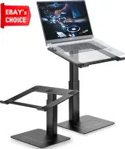 Adjustable Laptop Stand Desk Riser Compatible MacBook Dell HP 13"-16.5" Black