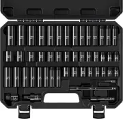 3/8" Drive Impact Socket Set, 49 Pcs, Standard SAE(5/16"-3/4") & MM Sizes(8-2...