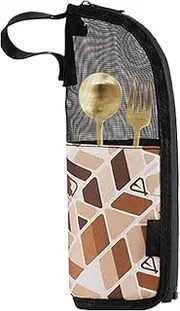 Cutlery Pouch Camping,Cutlery Storage Bag | Utensil Holder, Storage Case, Zipper Bag, Flatware Organizer for Straw Spoon Fork Chopsticks