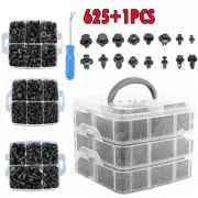 625pc Plastic Rivets Fastener Car Fender Bumper Push Pin Clip+Free Remover Tool (for: Peugeot)