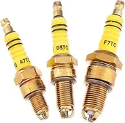 1Pcs Spark Plug 3 Triple Electrode A7TC D8TC Compatible with GY6 CG 50 70 110 125 150CC Motorcycle Atv Scooter Dirt Bike Go Kart(D8TC)