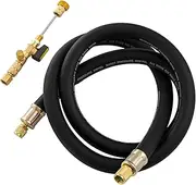 1/2" HVAC Vacuum Hose Evacuation Kit, 1/2'' ID Vacuum Refrigerant Charging Hose with Valve Core Removal Tool 1/4 and 5/16, High Flow HVAC Vacuum Pump Kit with 3/8 to 1/4