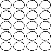 sourcing map 50Pcs 5 Inch Ball Bead Chain, Metal Ball Chain with Connectors for Keychain Hanging Ornament Tag Jewelry Necklace Christmas Decoration,Black