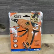 Gorilla Dual Temp Hot Glue Mini Gun Comfort Long Nozzle, 12 Watts New