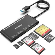 Multi Card Reader, SD/TF/CF/Micro SD/XD/MS 7 in 1 USB3.0 Fast 5Gbps Memory Ca...