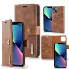 Premium Genuine Leather Stand/Cover/Wallet/Flip Case for iPhone 13 Pro (Brown)