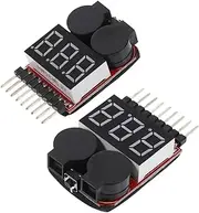 CONGARTENO 2pcs Battery Tester with Sound Alarm Accurate Capacity Display Multi-Battery Voltage Monitor for Household Automotive Use User-Friendly Design for Easy Connection