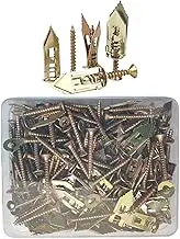 Self Drilling Anchors Screws - Hollow Wall Anchors and Screws Kit,Mounting Assortment Strong Load Capacity for Mirror Shelf TV Mount Projects