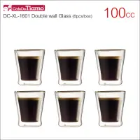 在飛比找momo購物網優惠-【Tiamo】DC-XL-1601 雙層玻璃杯 100cc*