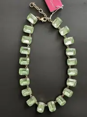 Christian Siriano 15.5 Peridot Stone w/Gold Tone Necklace