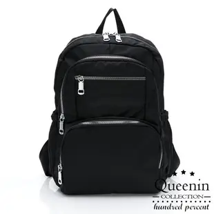 DF Queenin - 超人氣日系簡約多口袋後背包-共2色