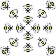 VGOL 30PCS Bee Iron on Patches Cute Mini Embroidered Sew Iron on Patches for Clothing Hats Backpacks Jeans Repairing DIY Decoration Accessories