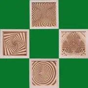 Optical Illusion Wall Art Engraved in Shadow Box Frame Choose 1 or 4pc set