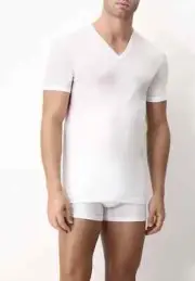 3 Pack Cagi V-neck T-shirt in Privilege double mercerized cotton