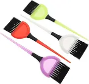 CALLARON 4pcs Hair Dye Brush Essential Salon Hair Tinting Tools for Even Application Flexible Bristles for Accurate Coloring for Home and Selection