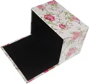 HOOTNEE Leather Tissue Box Cover Rectangular Napkin Box Flower Pattern Home Office Decor