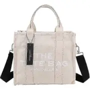 Women Handbag Designer Laptop Tote Bag Canvas Messenger Shoulder Crossbody Bag Beige
