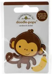 Doodlebug Doodle-Pops 3D Stickers -At The Zoo Monkey Mike ATZ5590