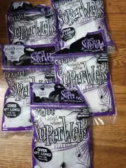 5 Packs Rubies Giant Spider Web Over 4' Long With Spider Halloween Decorations