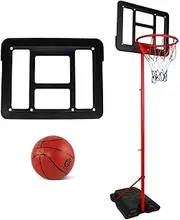 1.6m-2m Kids Portable Basketball Hoop Stand System w/Adjustable Height Net Ring Ball