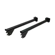 2 Pc 12" Matte Black Shelf Support Hangrail Bracket Fixture Rack Display