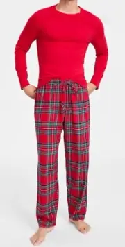 Family PJ’s Men’s Brinkley Plaid Pajamas Set, Red Multicolored, Size XXL
