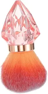 Nail Ring Dust Brush Makeup and Nail Powder Brush Large Brush Head Soft Bristles Nail Polish Clean up Tool Pink