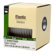 Dritz, White Braided Elastic - 1/4" x 65yds