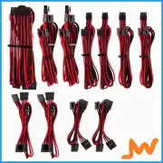 Corsair Individually Sleeved PSU Cables Pro Kit - Red/Black