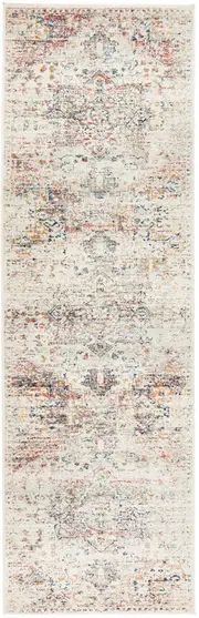 Celine Silver Multi Colour Medallion Hallway Runner