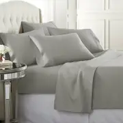 Ramesses 1500TC 100% Egyptian Cotton Sheet Set | Pure Cotton Sheets | Double - Grey
