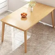Uandhome Modern Rectangular Dining Table for 4-6 People, Wooden Legs, 120 * 55 * 75cm
