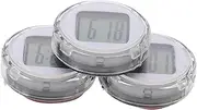 3pcs Mini Motorcycle Clock Auto Stick Digital Display Durable for Car Bike Locker Use Exquisite Design Easy Installation