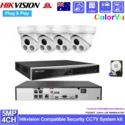 Hikvision 4CH IP Security Camera System 4K 8 PoE NVR 5MP ColorVu Audio CCTV lot