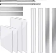12 Pcs Polymer Clay Cutter Tools, Acrylic Roller for Polymer Clay, Acrylic Sheet