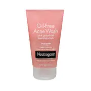 Neutrogena Oil-Free Acne Wash Foaming Scrub ,Pink Grapefruit 4.2 oz