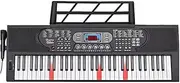 61-Key Electronic Multifunctional Piano, Rechargeable and Portable Musical Instrument for Music Teachers, Intelligent Pitch Slide Wheel,Black,Smart Edition