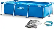 Intex 9ft 10in X 6ft 6in X 29 1/2in Rectangular Frame Above Ground Pool Blue