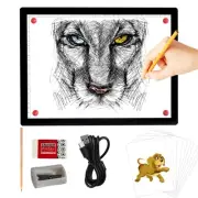 A4 Rechargeable Light Pad, Wireless Magnetic Tracing Light Box, 5 Levels Brig...