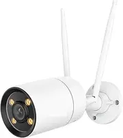 2K PoE Outdoor Security Camera with F1.0 Aperture 4MP IP Camera Adjustable Warm Light Smart AI Detection(WiFi Cam)
