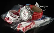 TechnoMarine Women's 40mm Cruise Valentine Chrono SWAROVSKI Crystal Bezel Watch