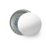 300 Pack - Disposable Round Aluminum Foil Take-Out Pans with Board Lids 7 inch.