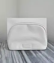 NARCISO RODRIGUEZ Parfums White Make-Up Travel Clutch Pouchette Pouch Zip Top