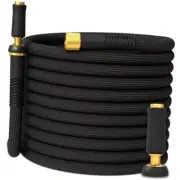 Garden Hose | Non-Expandable Lightweight, Kink-Free, Durable 25FT x 5/8" Black
